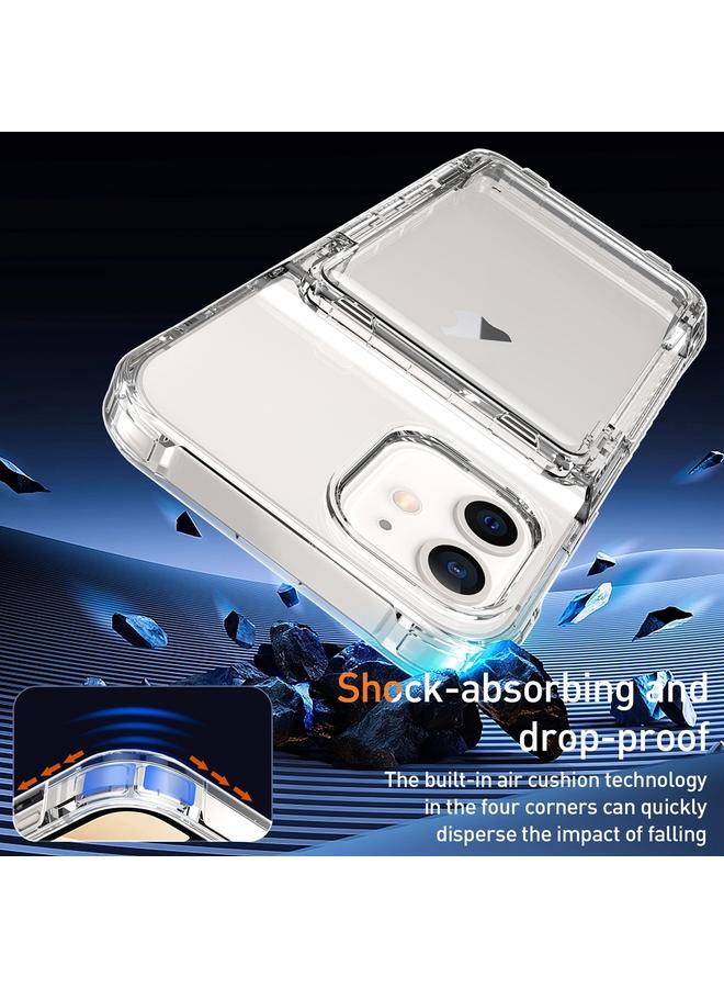 Zaboon Case For iPhone 12 / 12 Pro Crystal Clear Flip Card Slot Phone Case - Image 3