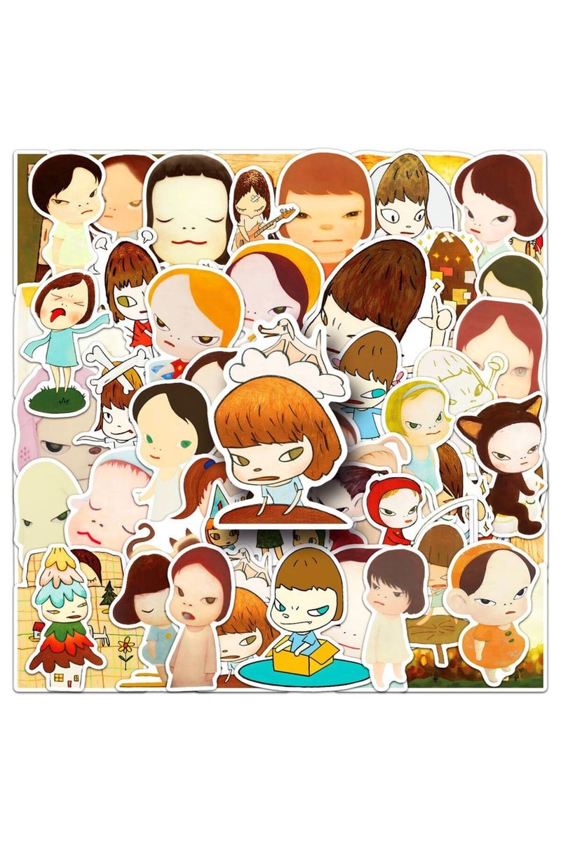 MULTICOLOR 51Pcs Cute Nara Yoshitomo Stickers DIY Stickers Scrapbooking Phone Luggage Skateboard Wat