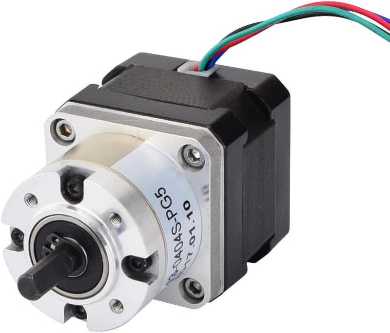 STEPPERONLINE 5:1 Planetary Gearbox Nema 17 Stepper Motor 0.4A for DIY CNC Robot 3D Printer - Image 1