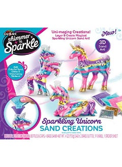 Cra-Z-Art Shimmer N Sparkle Sparkling Unicorn Sand Art Creations Activity Kit For Ages 6 And Up  - Image 1