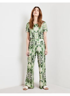 Patterned jersey trousers
