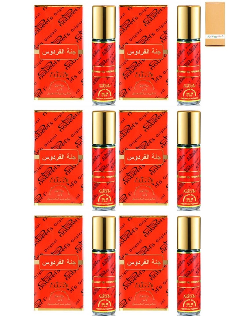 Nabeel 6 Pcs Nabeel Jannet El Firdous Alcohol Free Roll On Oil Perfume 6ML - Image 1