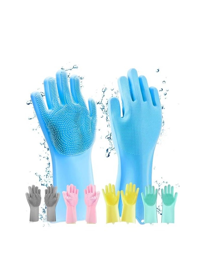Silicone Scrubbing Gloves – Reusable Multi-Purpose Cleaning Gloves for Kitchen, Bathroom, Dishwashing, Pet Care, and Car Cleaning (1 Pair, Assorted Colors) - Image 4