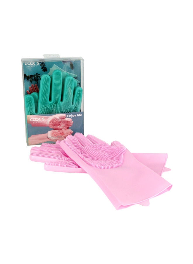Cock Silicone Scrubbing Gloves – Reusable Multi-Purpose Cleaning Gloves for Kitchen, Bathroom, Dishwashing, Pet Care, and Car Cleaning (1 Pair, Assorted Colors)  - Image 1
