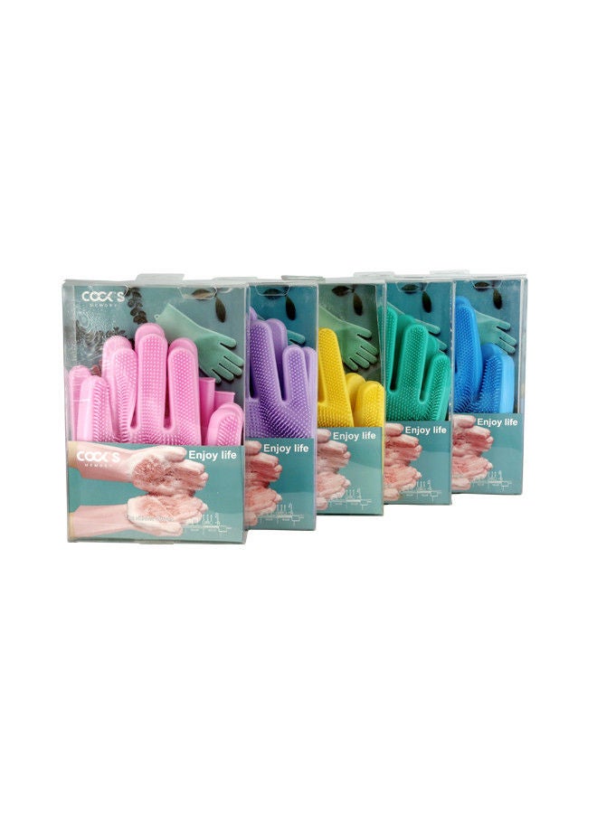 Cock Silicone Scrubbing Gloves – Reusable Multi-Purpose Cleaning Gloves for Kitchen, Bathroom, Dishwashing, Pet Care, and Car Cleaning (1 Pair, Assorted Colors)  - Image 4