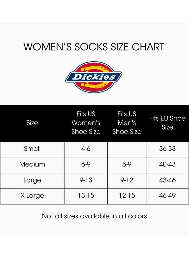 Dickies - Dickies womens Dri-tech Moisture Control Crew Multipack Socks, Black Stripe (6 Pairs), Shoe Size 9-13 US - Image 1
