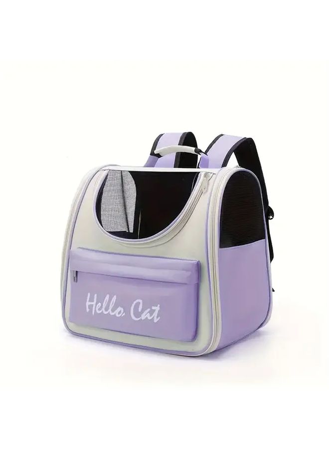 Blue Foldable Pet Carrier Backpack for Cats and Dogs Large Capacity Outdoor Travel - Image 3