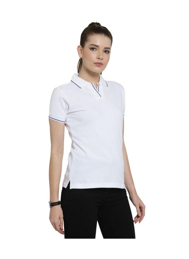 Scott International - تي شيرت بولو نسائي من Scott International مصنوع من القطن العضوي النقي بنسبة 100% (lsp10l، أبيض) - Image 1