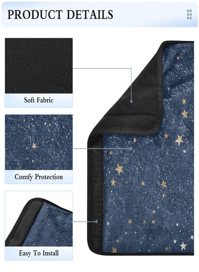 ElliTarr 2 Pack Seatbelt Covers Seat Belt Cover Pad for Adults Boys Girls Car Seat Strap Covers Pads Cushion Universal Shoulder Strap Pad Protector for Backpack Camera Bag 6.5 x 6.5 Inch Blue Stars - Image 4