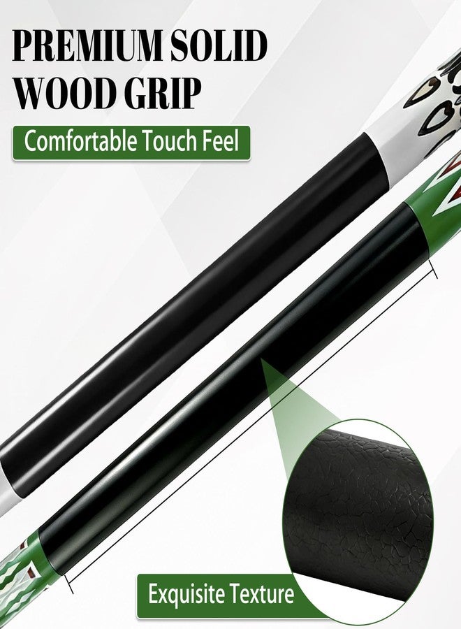 HMQQ 58" Pool Cue Stick Set (2/4/6 Pack), 2-Piece Billiard Cue with 13mm Tip, Multi-Color & Unique Pattern Design, Durable House Cue for Bar, Home & Pool Hall - Image 5