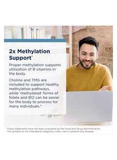 designs for health Vitamin B Supreme - Vitamin B Complex for Mood + Energy Support - Bioactive Methyl Folate, Methyl B12, Niacinamide + Thiamine B1 Supplement (60 Vegan Capsules)  - Image 4
