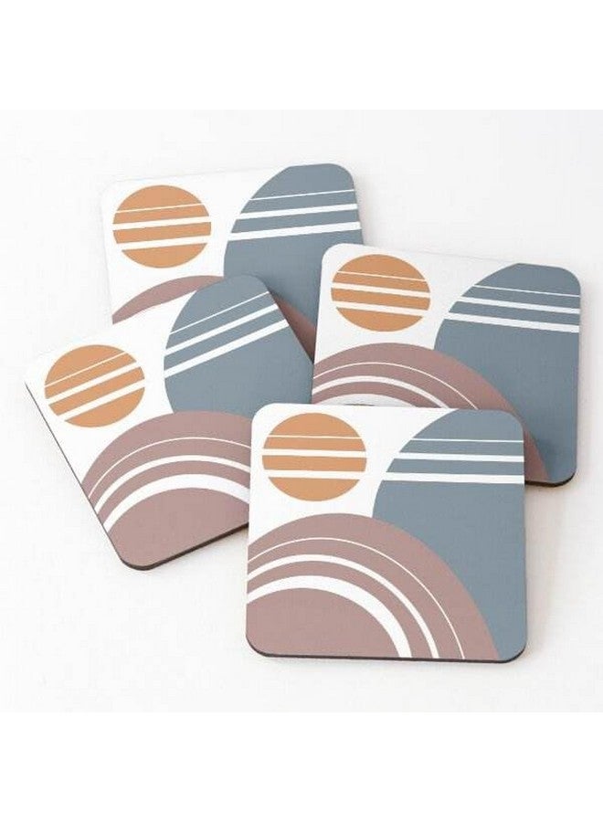 ZEELPETAL Drink Coasters, Tea Cup Coaster Set with Cloth Silicone Base Decorative Cup Coaster for Kinds of Mugs and Cups, Unique Pattern Design, Tea & Coffee Cup Mat - Set of 6, (Square) - Image 2