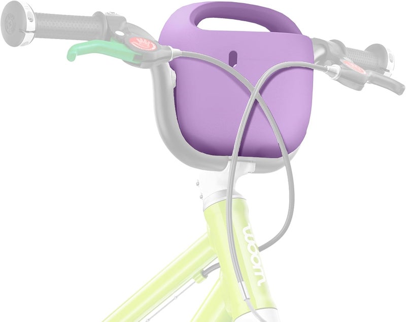 woom POP Kids Bike Basket - Lightweight BPA-Free EVA Front Handlebar Basket for Children’s Bikes - Wild Violet - Image 1