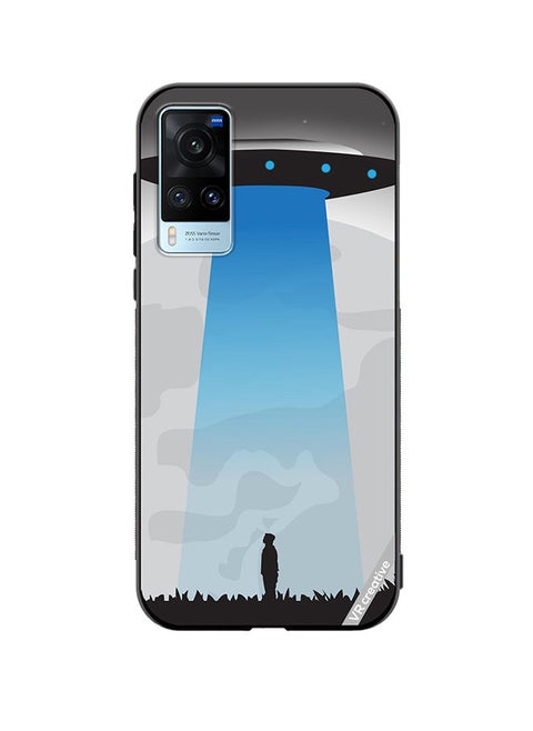 Protective Case Cover For Vivo X60 Ufo Sighting In Full Moon Design Multicolour