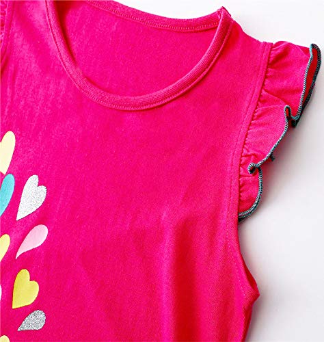 Bumeex Baby Girls Summer Clothes Outfit,Whale Top and Shorts Clothing Set Raspberry 2t - Image 3
