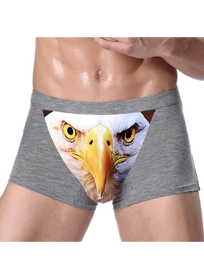 Men’s 3D Printed Boxer Briefs – Wolf & Eagle Head Design, Breathable Cotton Stretch Underwear for Wholesale & Dropshipping - Image 1