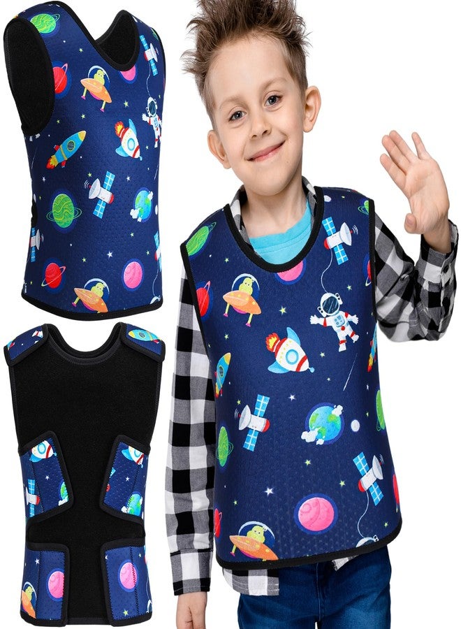 Janmercy Compression Vest for Kids Boys Soft Breathable Compression Vest Girls Cute Comfort for Back to School Children(Outer Space,Small)