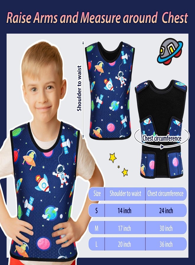 Janmercy Compression Vest for Kids Boys Soft Breathable Compression Vest Girls Cute Comfort for Back to School Children(Outer Space,Small) - Image 3