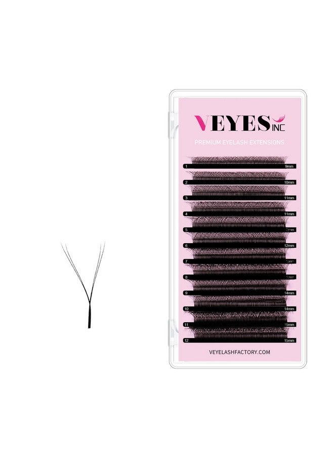 VEYES INC إمدادات تمديد الرموش Yy مروحة جاهزة تمديد الرموش صينية مختلطة 0.07 C Curl 915Mm رموش حجم مات أسود - Image 2
