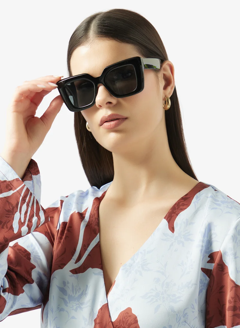 Ginger Black Classic Square Sunglasses for Women | Best Price UAE