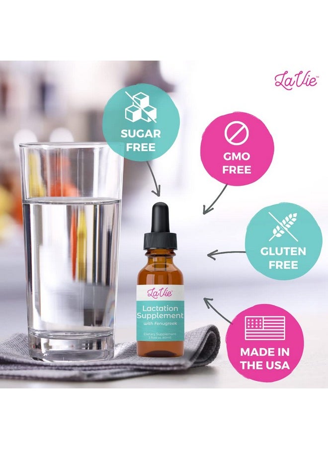 Lavie - Lactation Supplement 2 Oz. Tincture Breastfeeding Support For Healthy Milk Supply And Quality Production Organic Fenugreek And Goat Rue Improve Milk Flow Herbal Remedy - Image 1