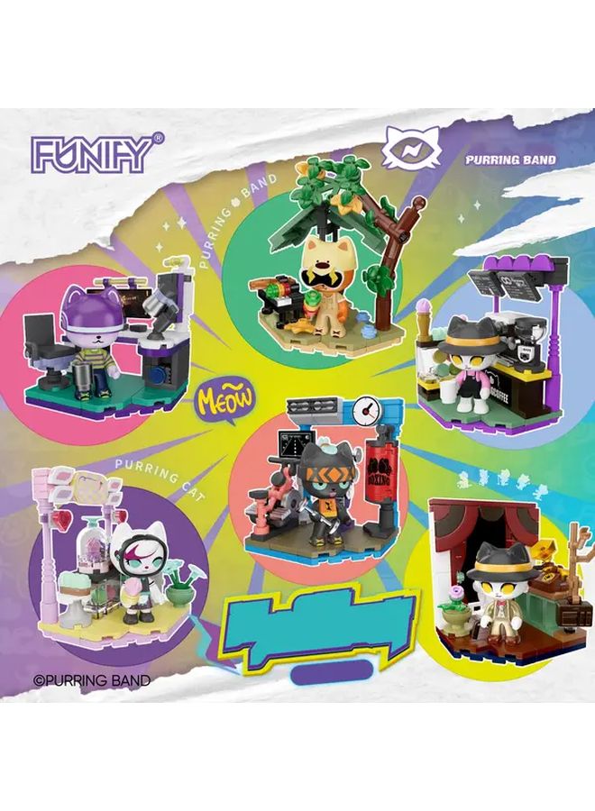 Trendy Cat Building Blocks Set With 6 Characters STEM Educational Toy Gift - Image 2