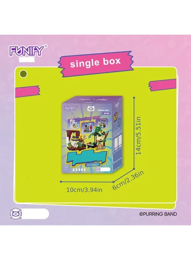 Trendy Cat Building Blocks Set With 6 Characters STEM Educational Toy Gift - Image 3