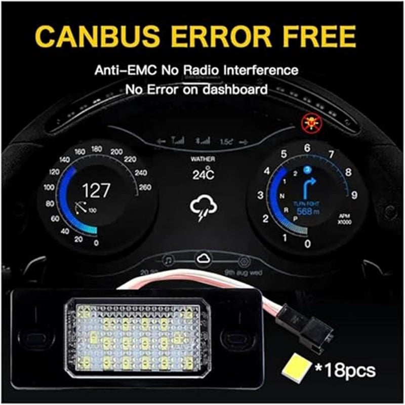 Wivplex 2pc LED License Plate Light for VW Models - Image 2