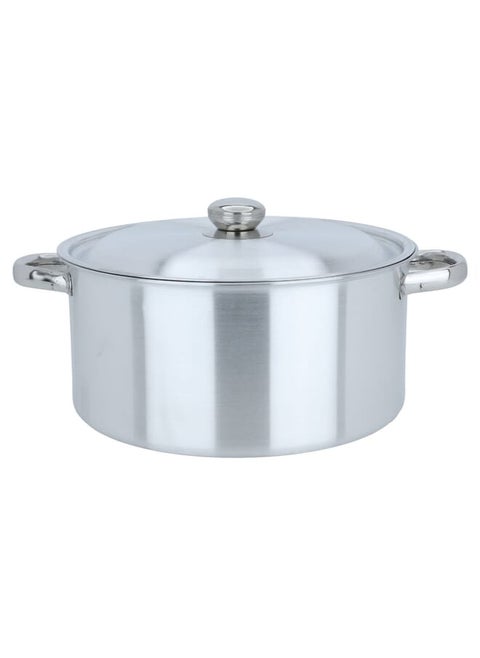 Aluminum Round Pot with Lid and Handles 28 cm