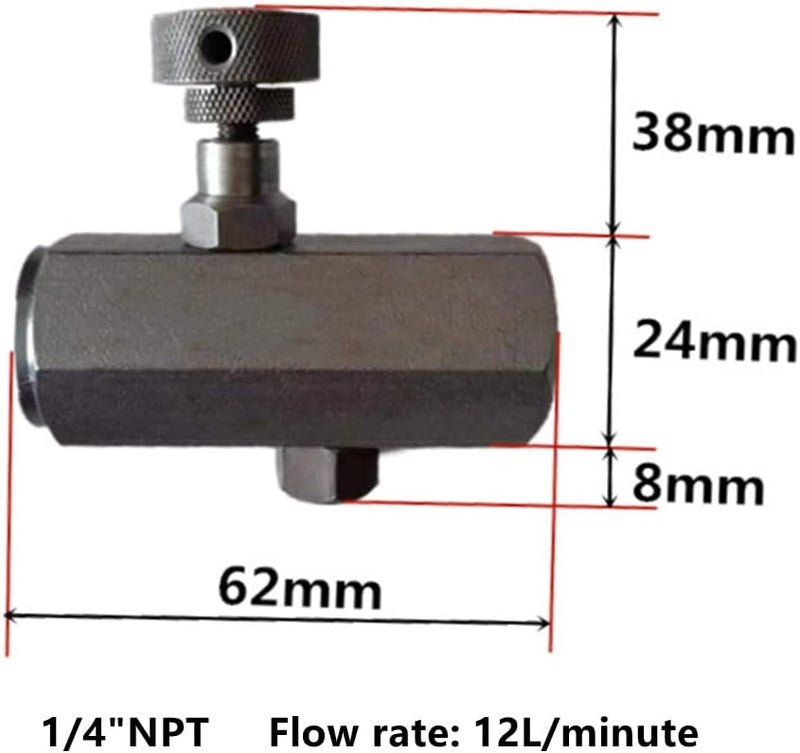 YACO VALVE صمام التحكم في التدفق ياقو - 1/4" صمام خنق وصمام فحص، NPT، 3000PSI فولاذ هيدروليكي - Image 2