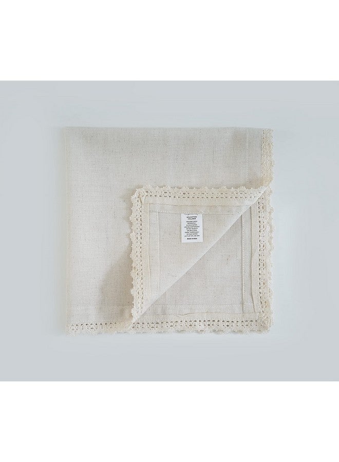 FINGERCRAFT Cloth Napkin 20x20 Inches Set of 6 Cotton Linen Blend Excellent Absorbency Washable and Reusable, Durable Dinner Napkin for Kitchen, Hotels, Party (Ivory, Set of 6 (20"x20")) - Image 4