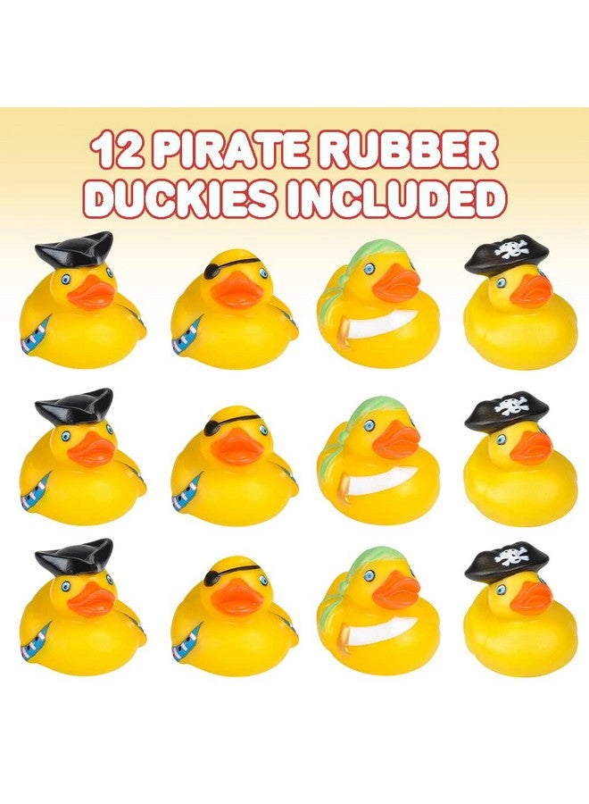 ArtCreativity Pirate Rubber Ducks (Pack of 12) - 2 Inch Pirate Ducks for Jeeps, Pirate Party Favors & Decorations, Cute Rubber Ducks Pirate Toys for Bath, Pool, Carnival & Pirate-Themed Parties - Image 2