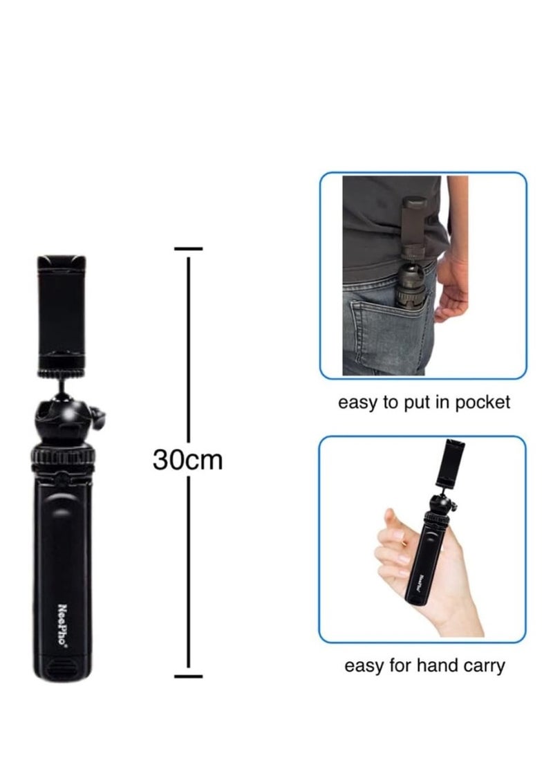 NeePho Neepho NP-999 - 360 Degree Multi-Function Tripod Portable Foldable Phone & Camera Stand - Black  - Image 5