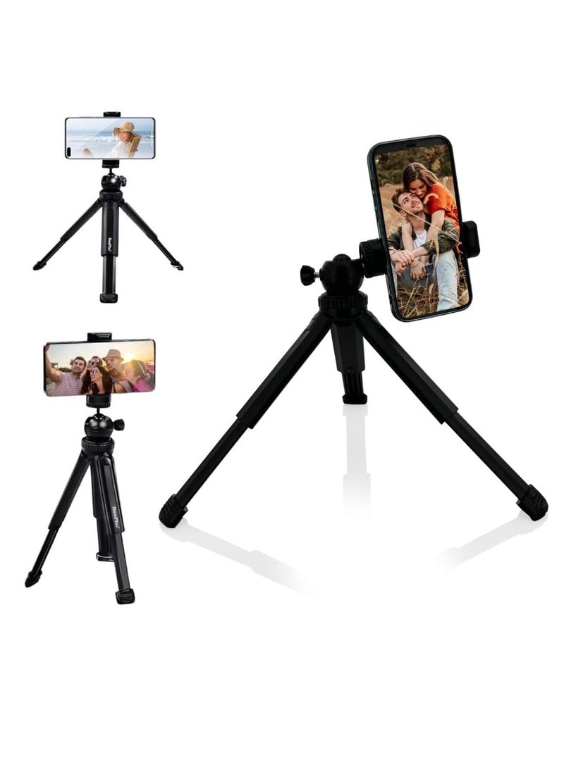 NeePho - Neepho NP-999 - 360 Degree Multi-Function Tripod Portable Foldable Phone & Camera Stand - Black - Image 1