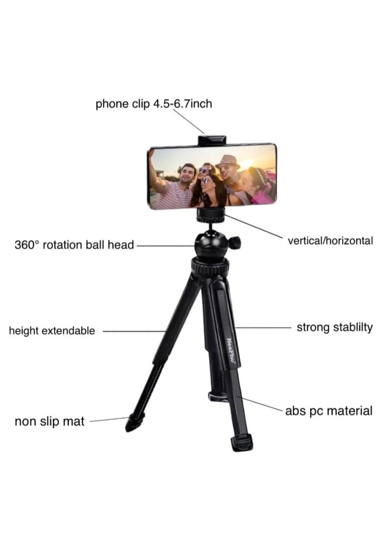 NeePho Neepho NP-999 - 360 Degree Multi-Function Tripod Portable Foldable Phone & Camera Stand - Black  - Image 4