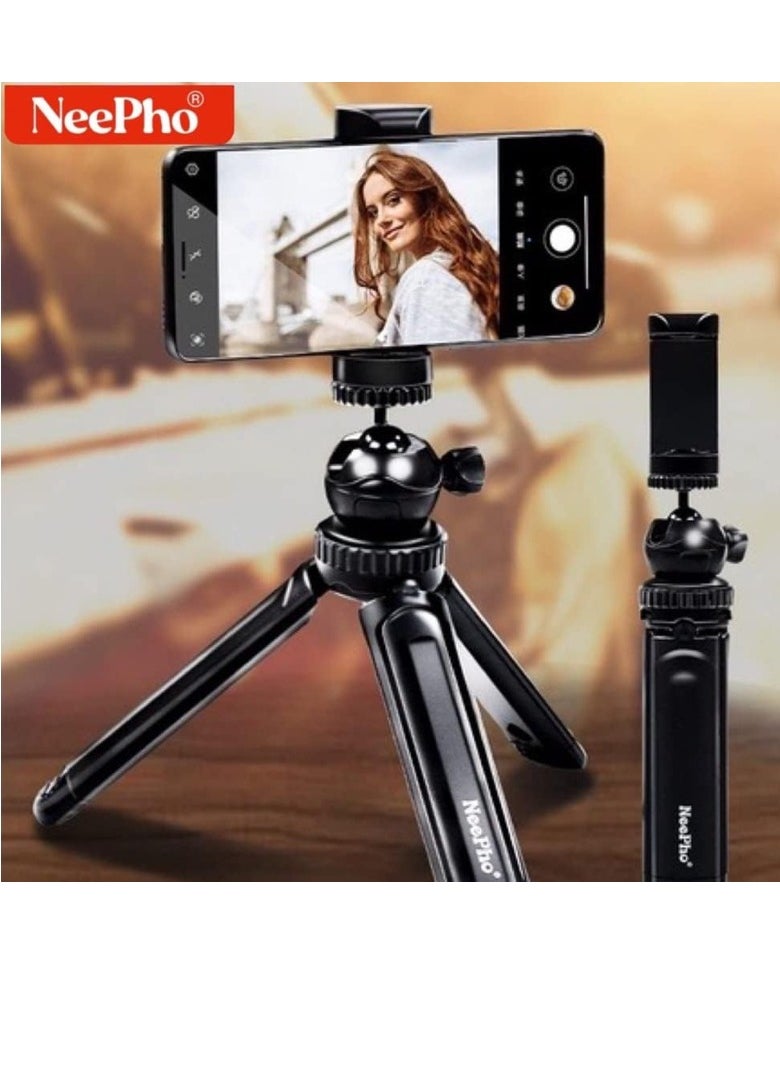 NeePho Neepho NP-999 - 360 Degree Multi-Function Tripod Portable Foldable Phone & Camera Stand - Black  - Image 1