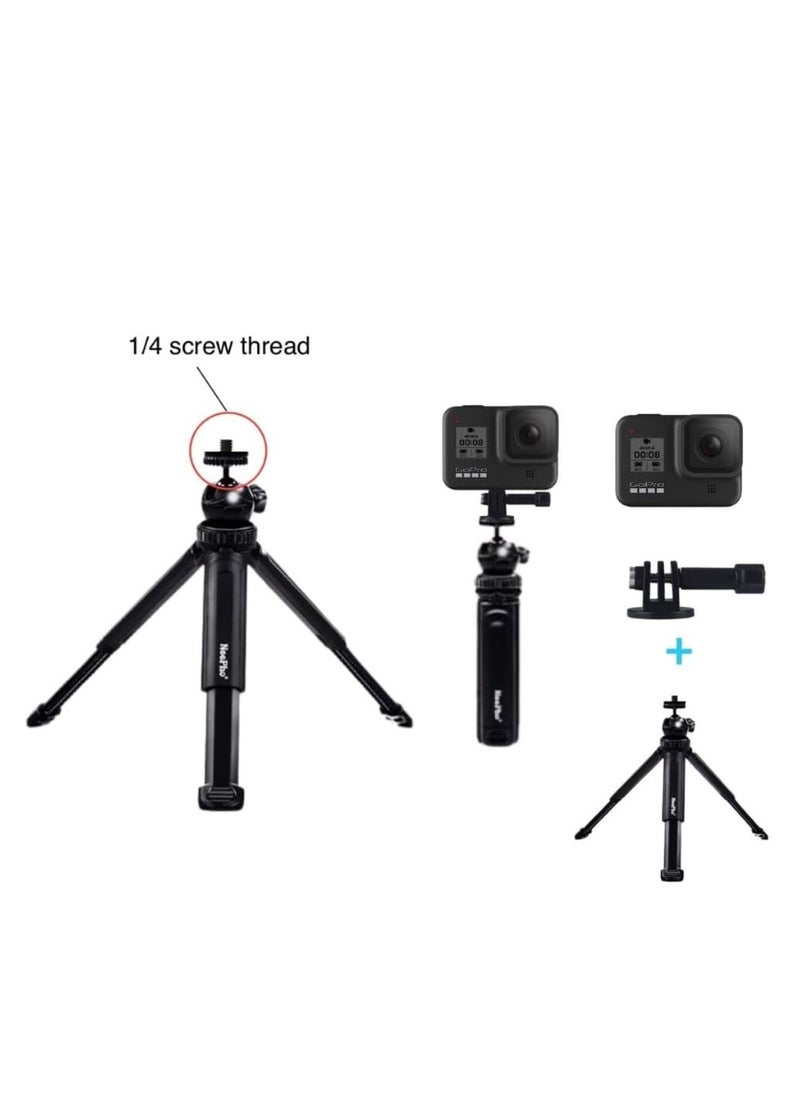 NeePho - Neepho NP-999 - 360 Degree Multi-Function Tripod Portable Foldable Phone & Camera Stand - Black - Image 1