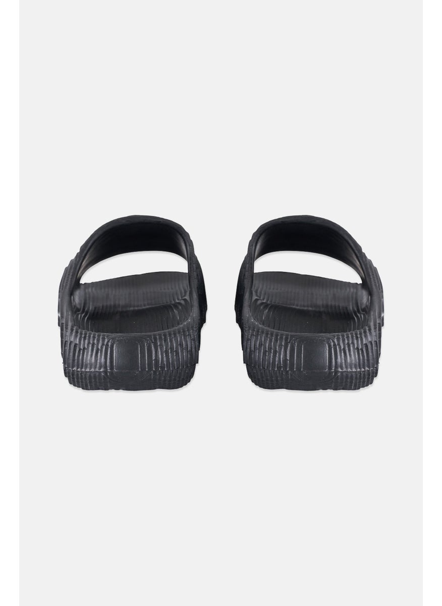 TapouT Men Brand Logo Slip On Slides, Black  - Image 2