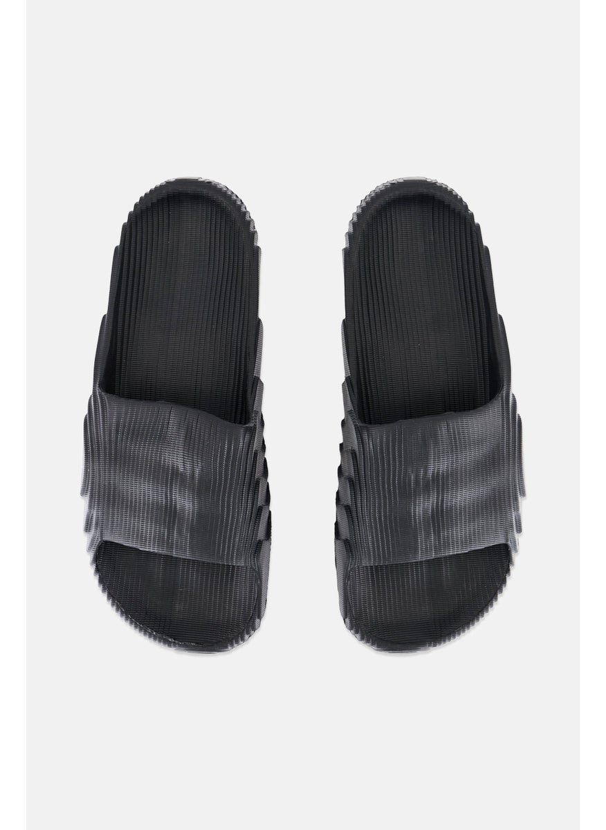 TapouT Men Brand Logo Slip On Slides, Black  - Image 3