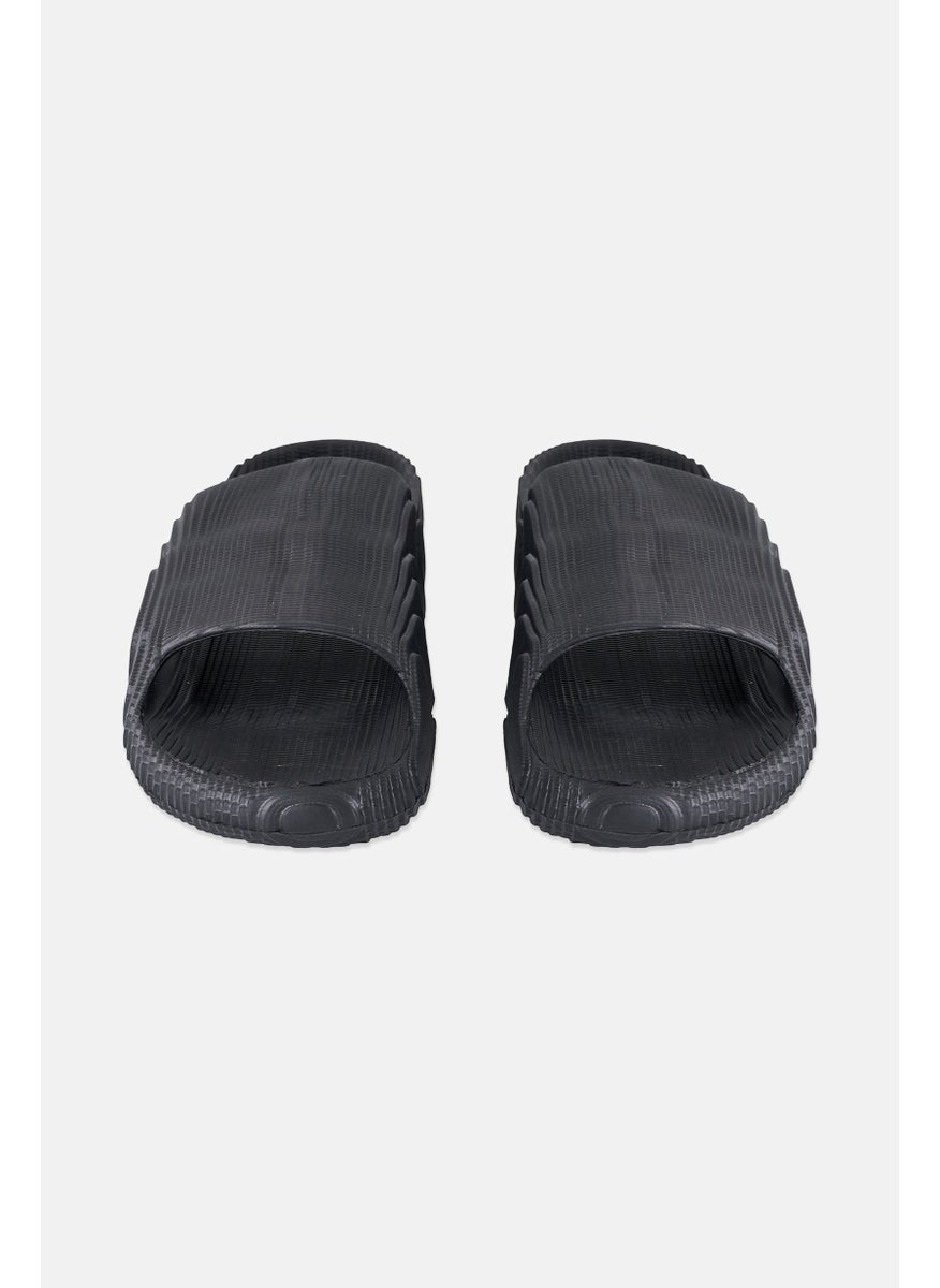 TapouT Men Brand Logo Slip On Slides, Black  - Image 4