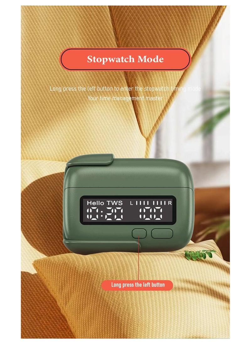 Generic - 2024 New Portable Wireless Bluetooth Earphones BB Machine Unique Retro Personalized Trendy Digital Clock - Image 1