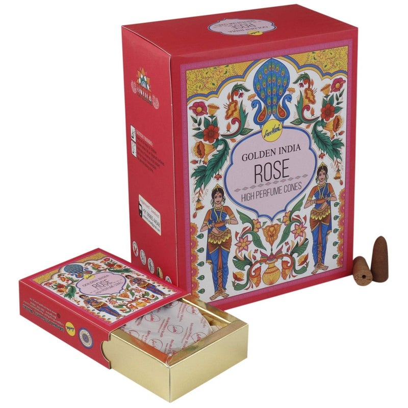 Sree Vani Sree Vani Rose Backflow Incense Dhoop Cone Pack of 12 Box Each Contains 10 pcs (Total 120 Cones) for Backflow Burner  - Image 1