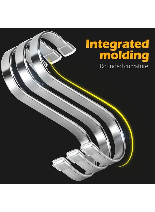 10 خطافات كبيرة الحجم على شكل S متينة من الفولاذ المقاوم للصدأ مقاومة للصدأ للمطبخ - Image 3