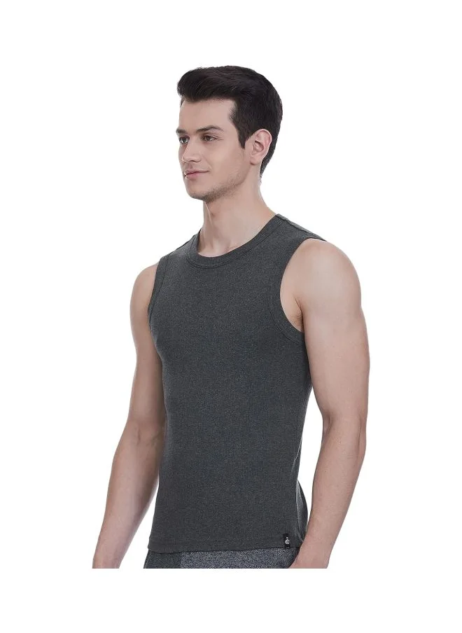 JOCKEY Jockey 9930 Men Super Combed Cotton Rib Solid Round Neck Muscle Vest