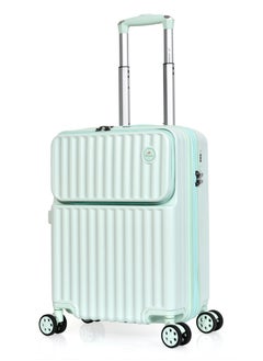 MORANO Morano Modern Polycarbonate Lightweight Carry-on Luggage with Front Pocket and Built in TSA Lock (Green) 20 Inch Dimension 35*21*49 CM  - Image 1