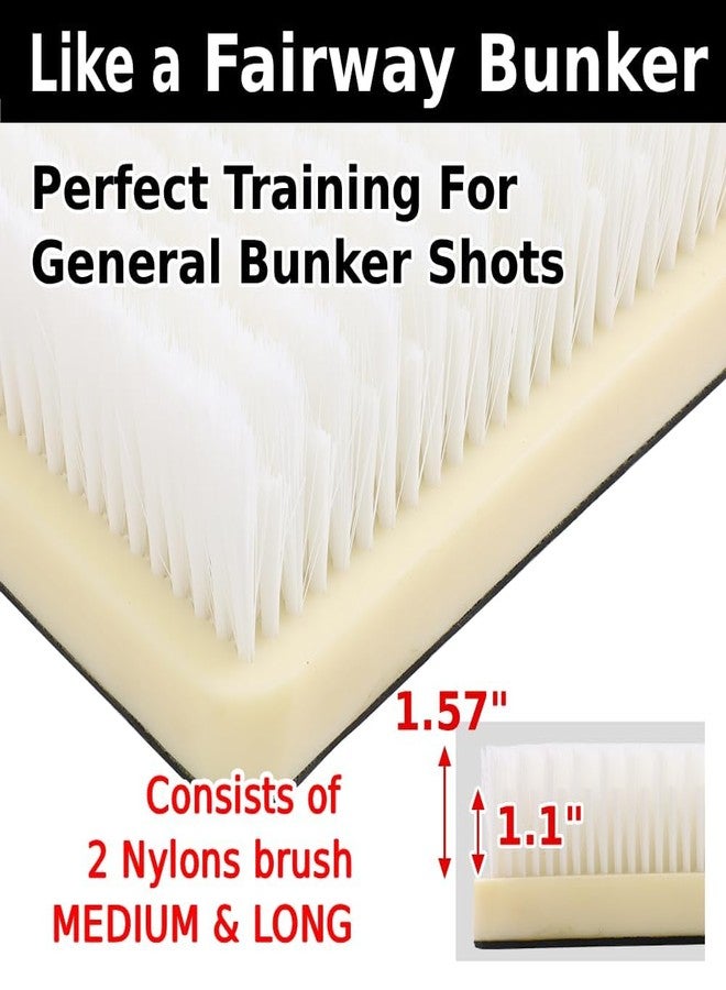 Japard Golf Practice Mat Bunker with Handle Dual Mode Sand Trap Trainer with Shallow & Deep Pit Simulation, 15.5" x 11.6'' Portable Hitting Mat for Indoor Outdoor Men - Image 4