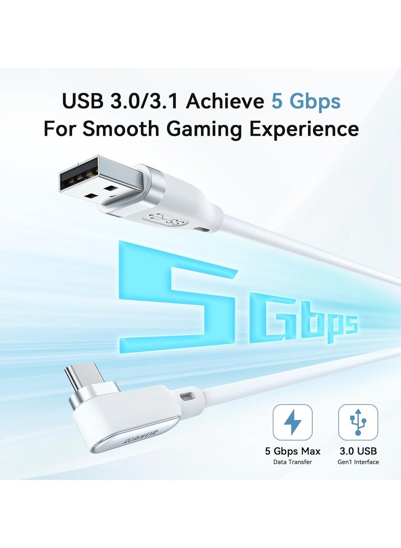 AMVR meta quest 3 Link Cable 16FT(5M) Charging Link Cable Compatible with Meta Quest 3/3S/Pico 4 - Data Line with Separate Fast Charging Port, High-Speed Max 5Mbps Transfer to PCVR/SteamVR, Play While Charger - Image 4