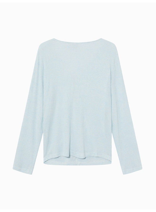 سيمير كارديغان بخامة منقوشة مضلعة للنساء - Image 2