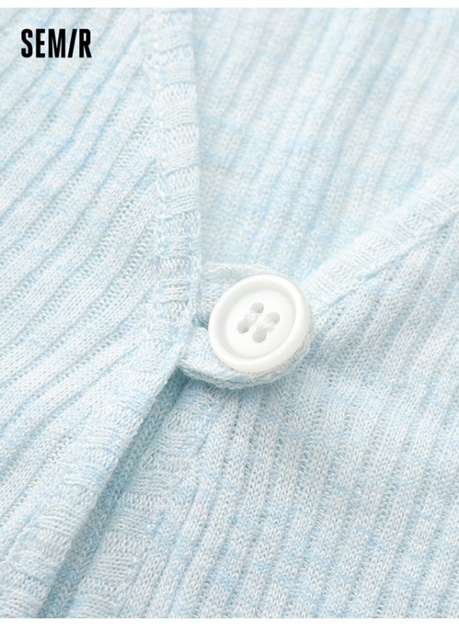 سيمير كارديغان بخامة منقوشة مضلعة للنساء - Image 3