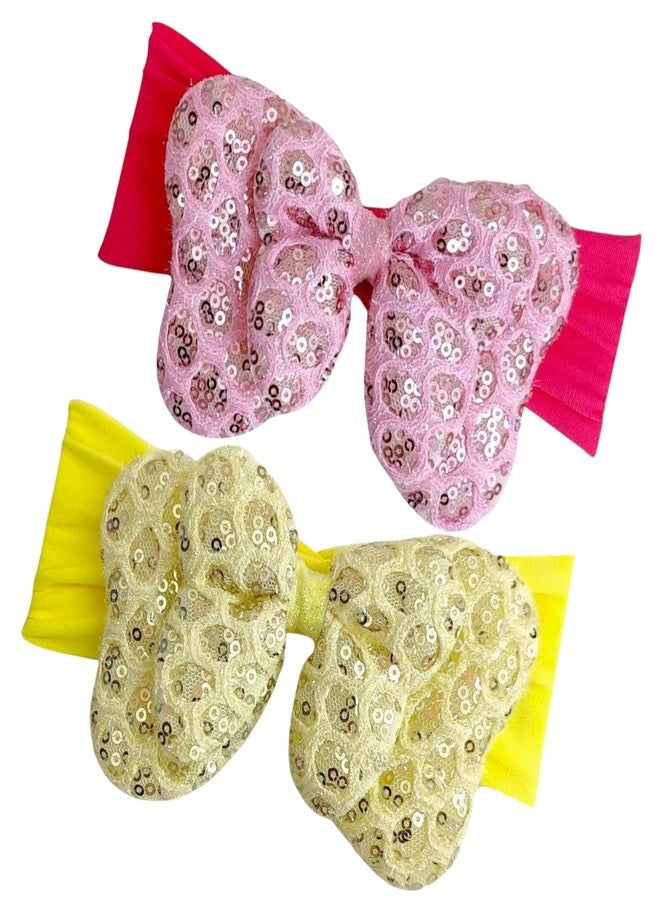 AMYCAUR Multi-coloured hairband Elastic Kids Headband Hair Accessory for Baby Girls and Kids | Soft And Comfortable Baby Girls Shower Gift For Newbron Baby | Random Color (2 Pcs, Big) - Image 1